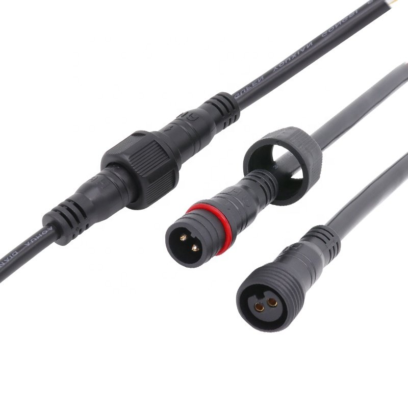 AHUA IP65 led strip light male female plug waterproof power signal connector for outdoor