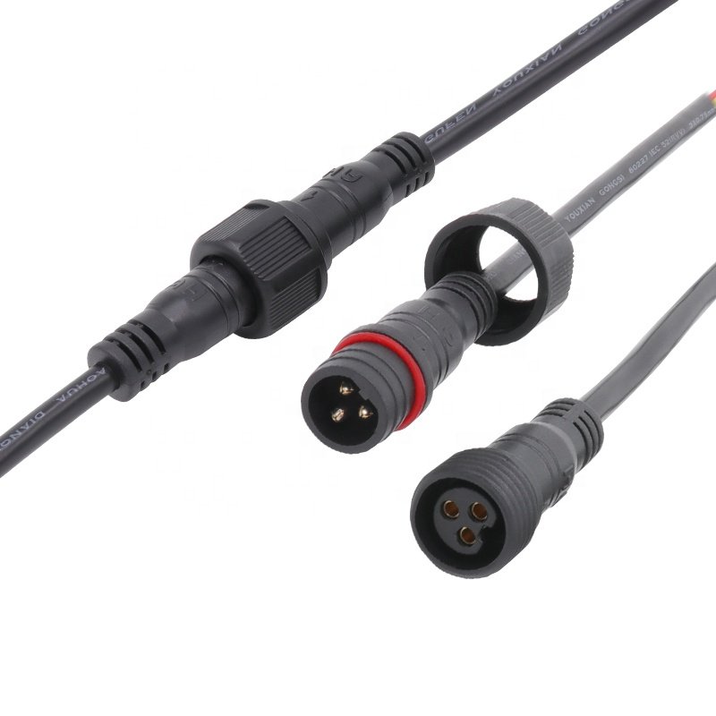 AHUA IP65 led strip light male female plug waterproof power signal connector for outdoor