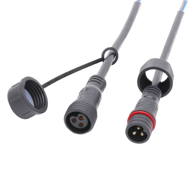 AHUA IP65 led strip light male female plug waterproof power signal connector for outdoor