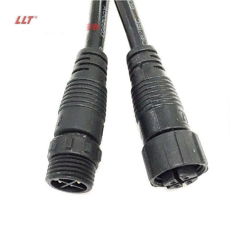 LLT M16 IP65 IP67 M16 2 3 4 5 7 8pin thread male female molding type cable connector
