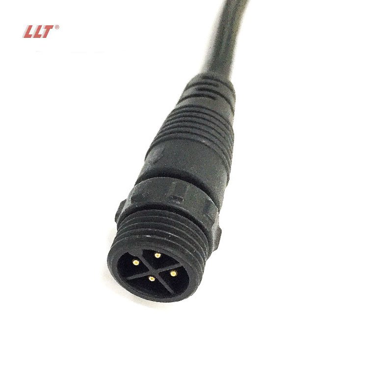 LLT M16 IP65 IP67 M16 2 3 4 5 7 8pin thread male female molding type cable connector