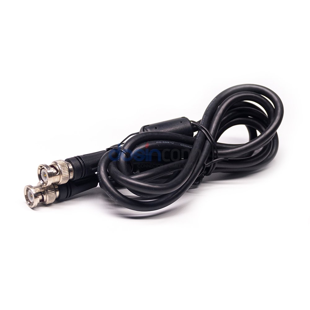 BNC CCTV Cable Male Plug BNC to BNC Cable Connector Injection Molding for Cameras Video