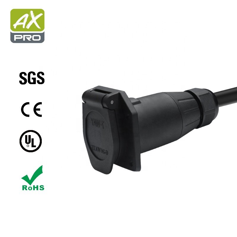 European and American RV trailer car wiring connector 7-core waterproof extension plug adapter power cable