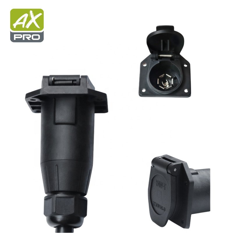 European and American RV trailer car wiring connector 7-core waterproof extension plug adapter power cable