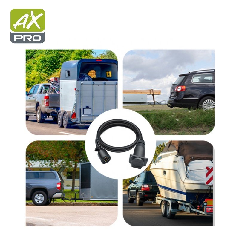 European and American RV trailer car wiring connector 7-core waterproof extension plug adapter power cable