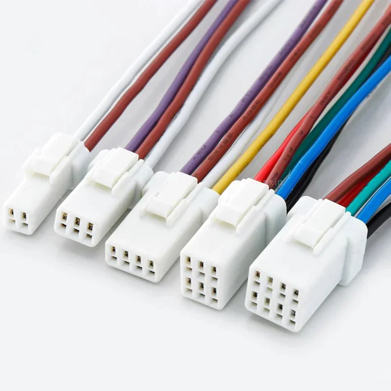 2P 3P 4P 6P 8P 0.6 MM Waterproof Wire Connector Plug Male And Female Socket With Cable JST JWPF Electrical Connectors