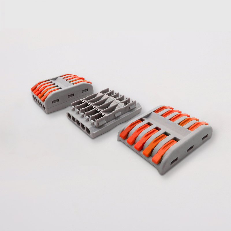 PCT-2-5 orange handles quick wire connector wire to wire type 5 holes five lines in five lines out terminal block