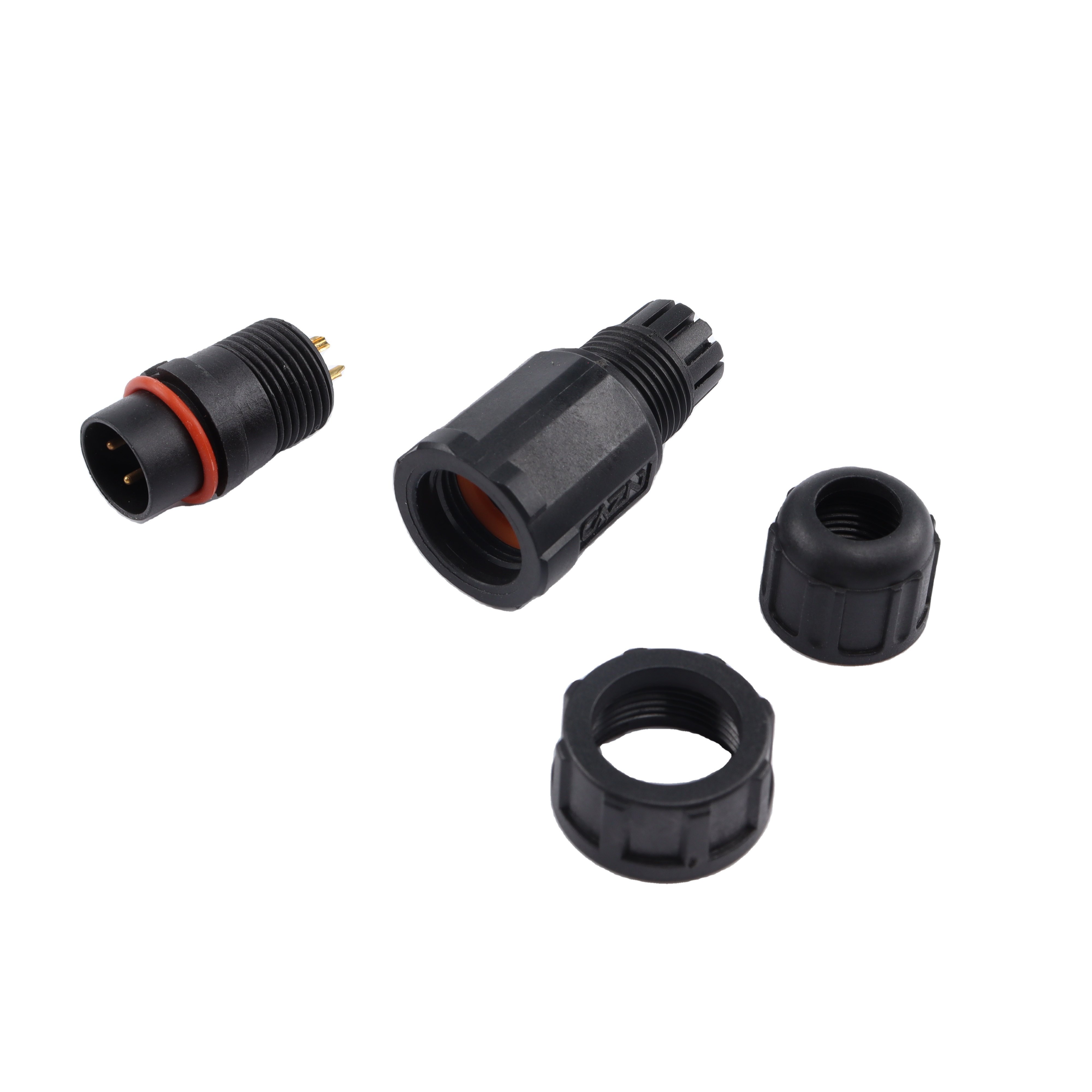 IP67 IP68 E10 Straight Female Male Field Installable Plug Threaded 2-12 Pin 5/8"-27UNS U.S. Standard Screw Waterproof Connector