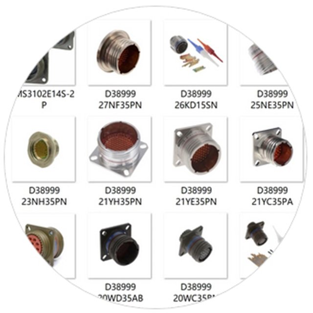 Amphenol D38999/26WD35PC MIL-DTL-38999 Series III Circular Connectors 37 Position Industrial Receptacle with crimp pins