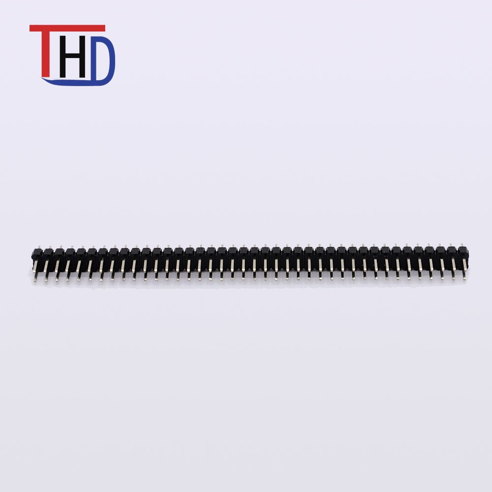 2.54mm pitch double row right angled pin male header connector