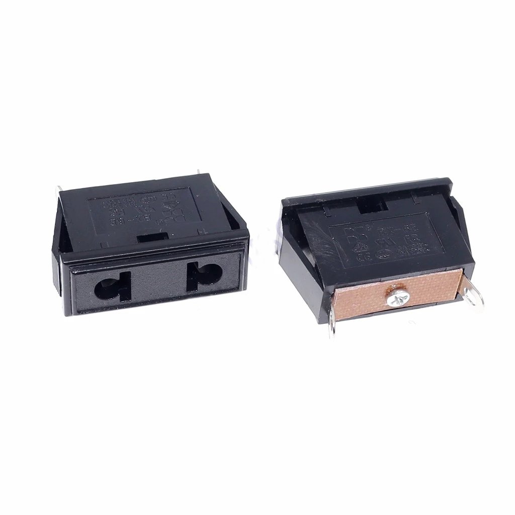 Chassis Female 2PIN AC US Nema 1-15R Inline Socket Plug Adapter Industrial Power Connector Supply Output Outlet 10A/250V