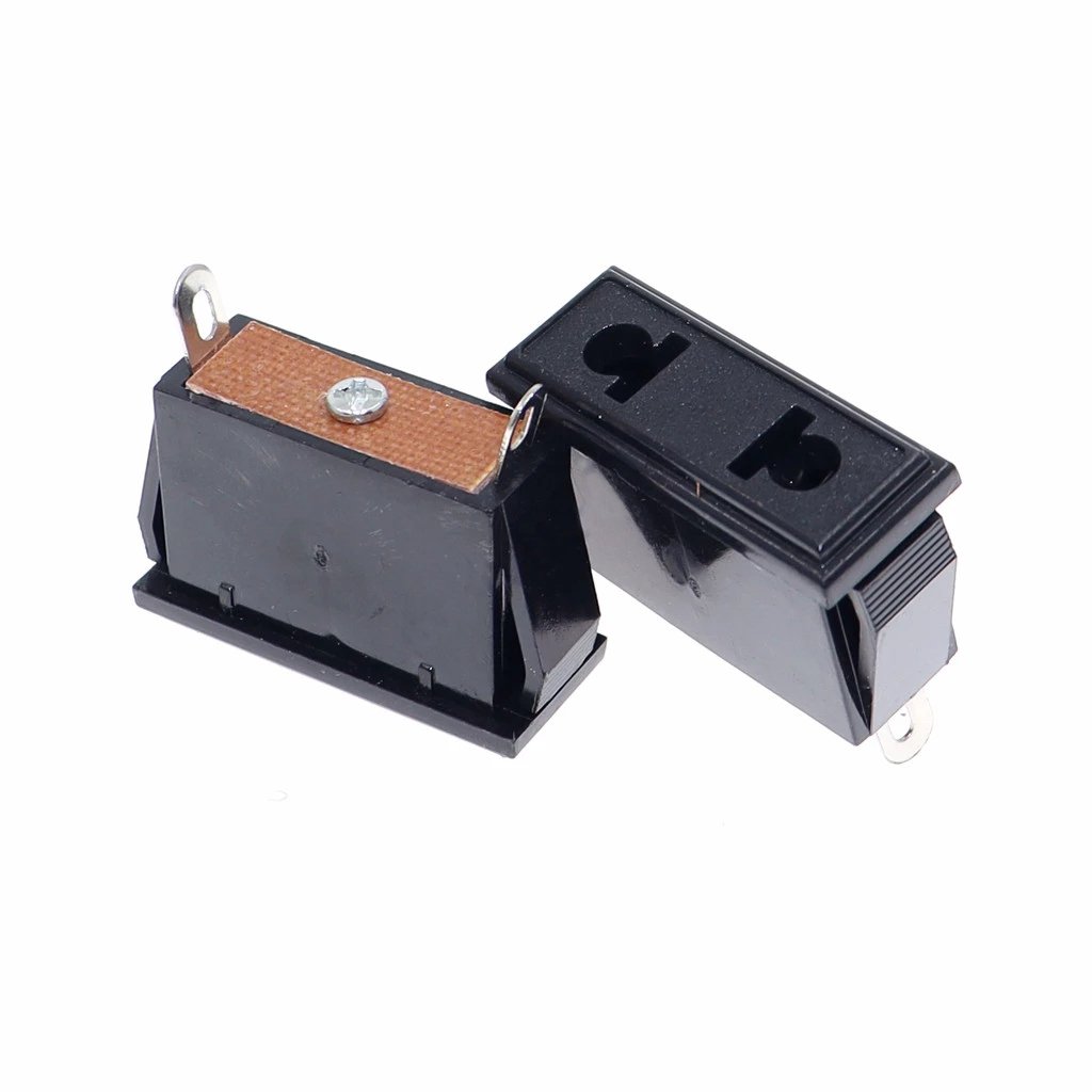 Chassis Female 2PIN AC US Nema 1-15R Inline Socket Plug Adapter Industrial Power Connector Supply Output Outlet 10A/250V
