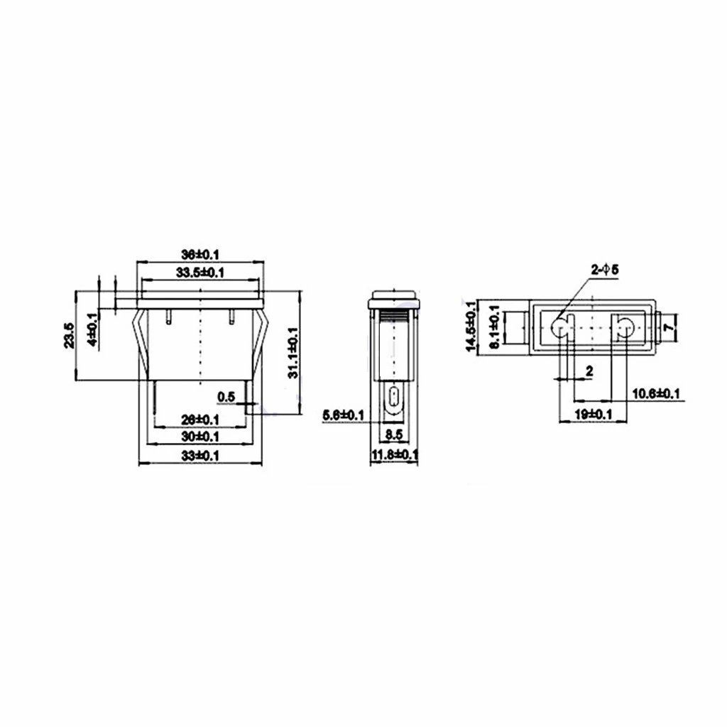 Chassis Female 2PIN AC US Nema 1-15R Inline Socket Plug Adapter Industrial Power Connector Supply Output Outlet 10A/250V