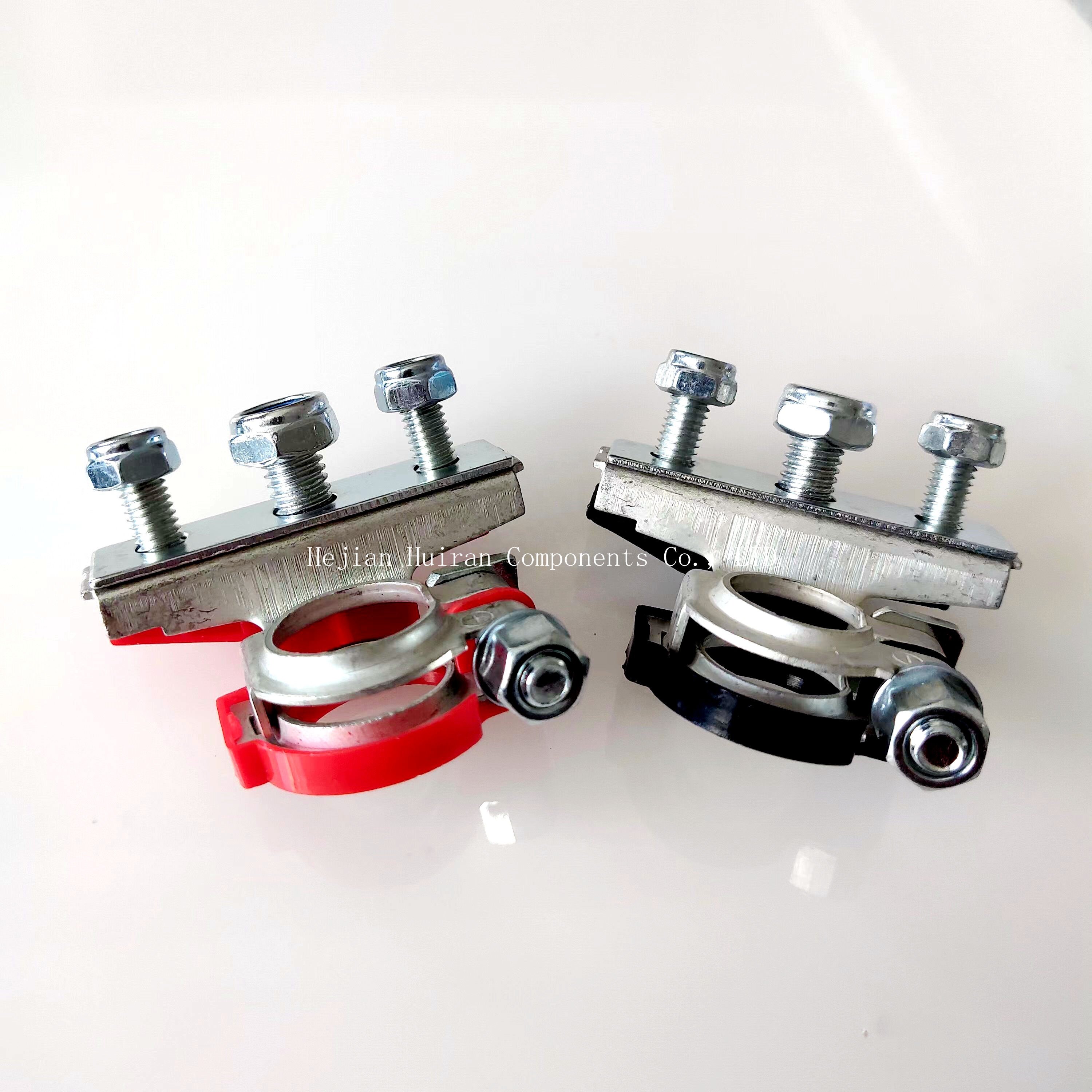 Car top post battery terminal connector pair