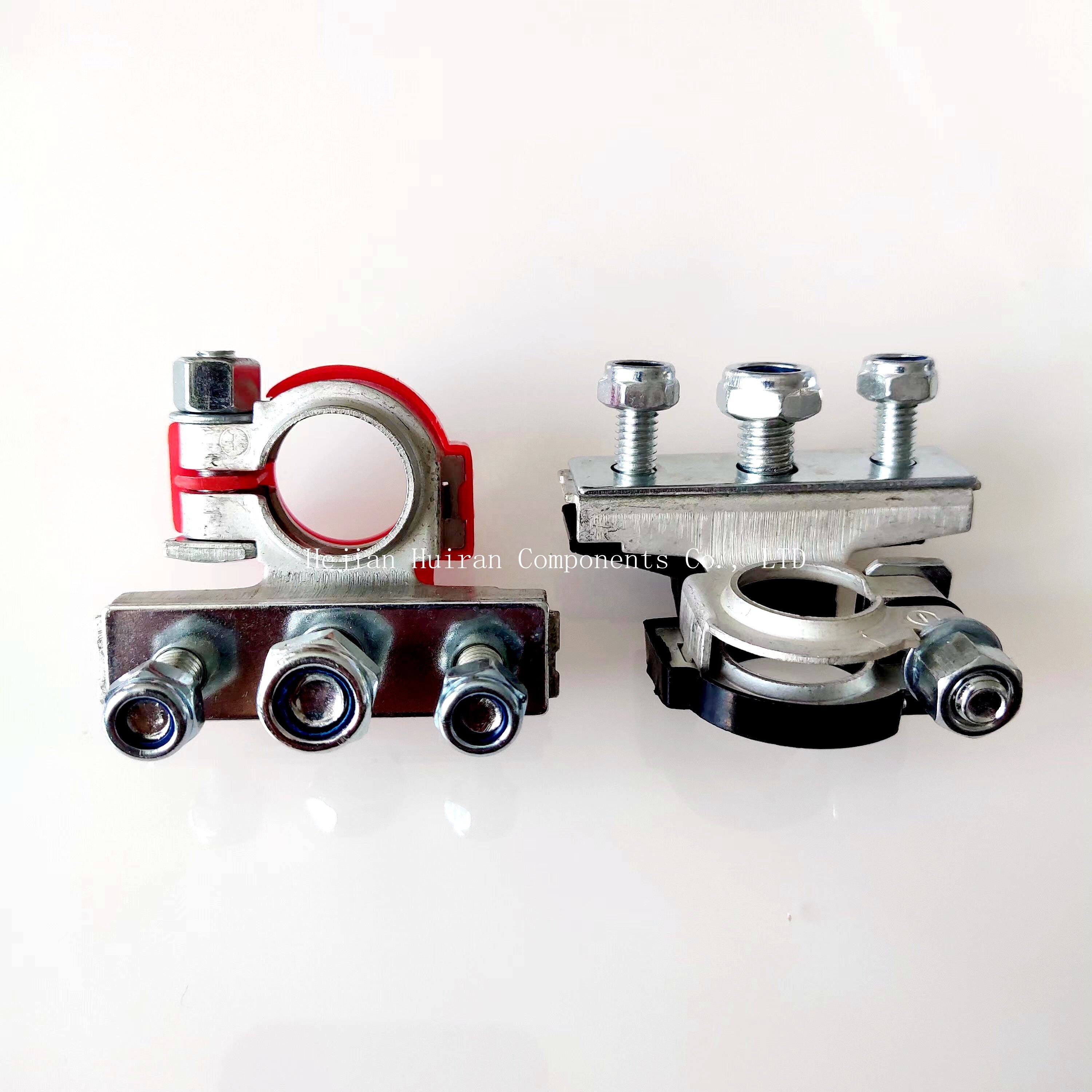 Car top post battery terminal connector pair