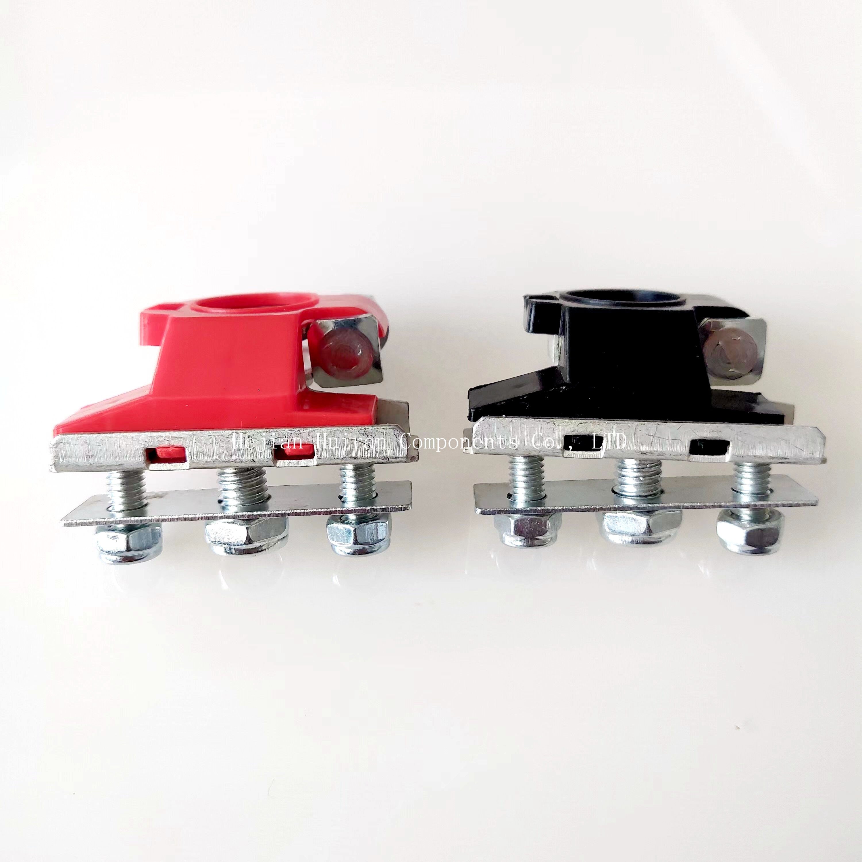 Car top post battery terminal connector pair