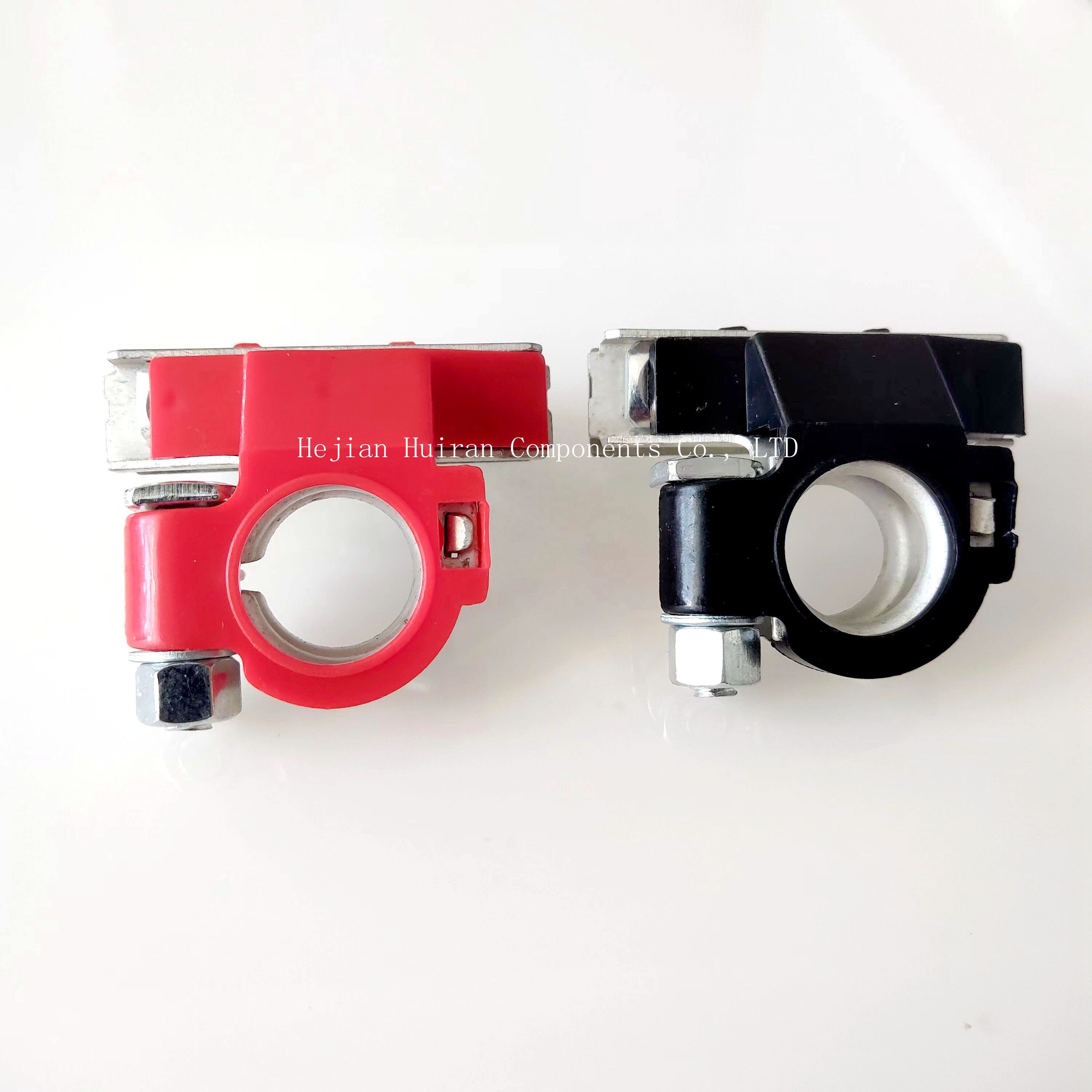 Car top post battery terminal connector pair