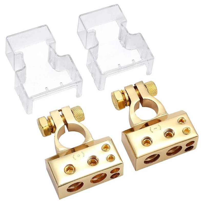 2/4/8/10 AWG Gauge Car Battery Terminal, Car audio Top Post Battery Terminal Connectors Kit