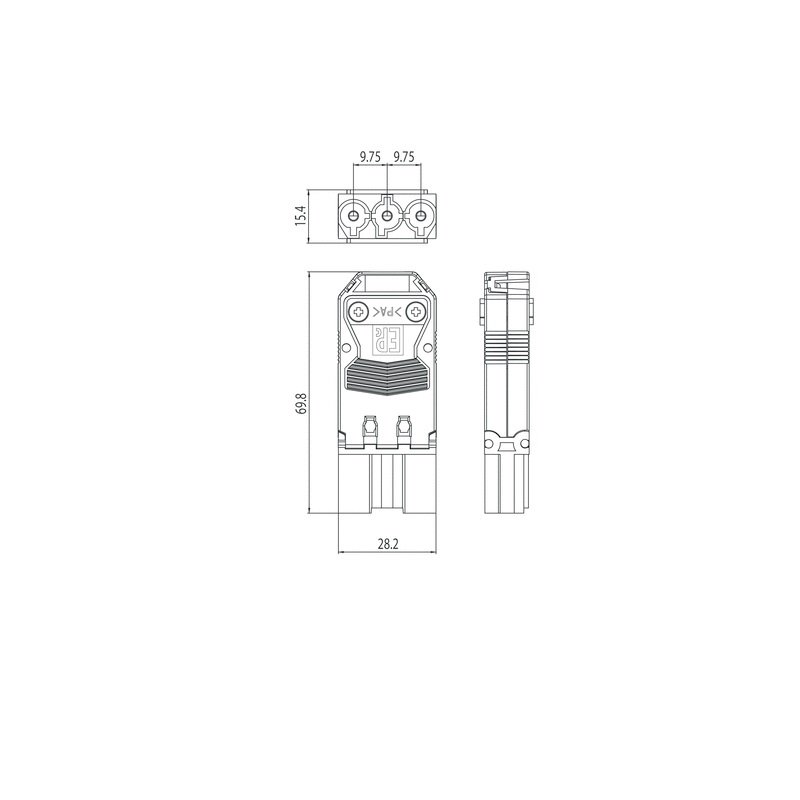 3 pin EPC Male connector screw wire terminal electrical plug in wire connector for Lighting fixtures EPN1104