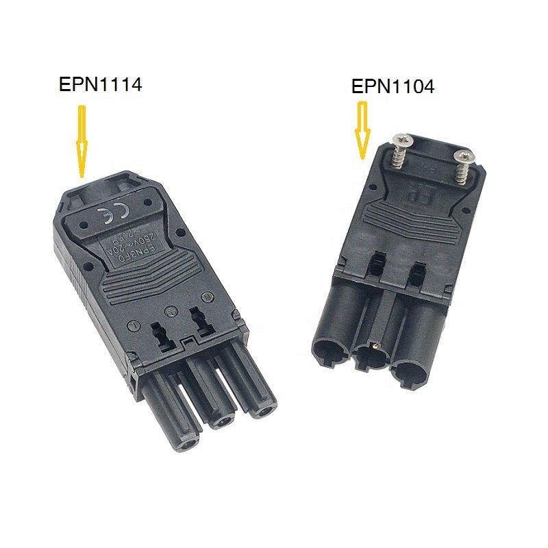 3 pin EPC Male connector screw wire terminal electrical plug in wire connector for Lighting fixtures EPN1104