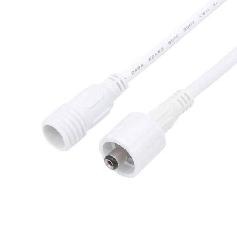2.1 2.5 mm 20AWG 22AWG IP65 waterproof wire male female connector DC plug