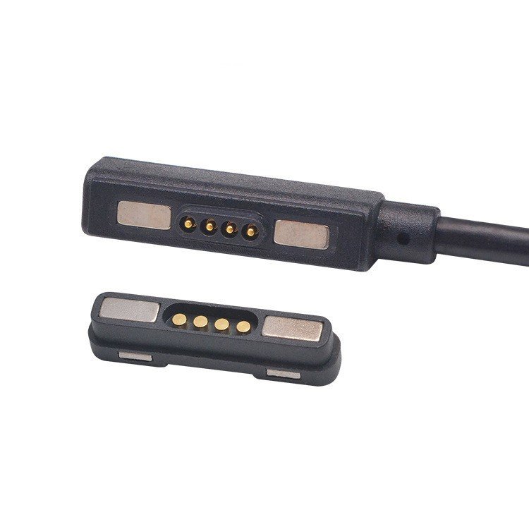 Magnetic 4 pin connector male and female spring needles waterproof socket