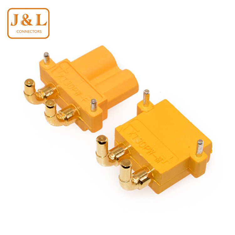 Amass XT30PW XT30 Upgrade Right Angle Panel Mount Plug Connector for Remote Control