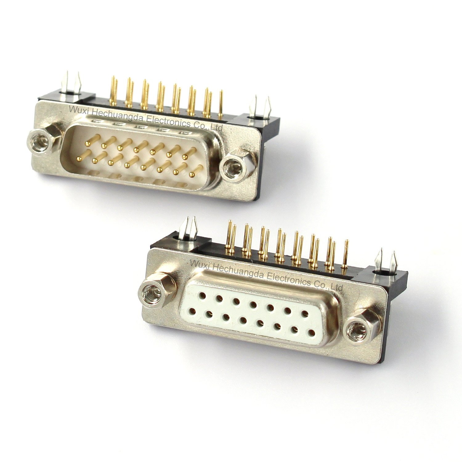 Black DR15 90-degree Curved Needle Male female Connector Serial Port RS232 Connector 15Pin dr15 connector