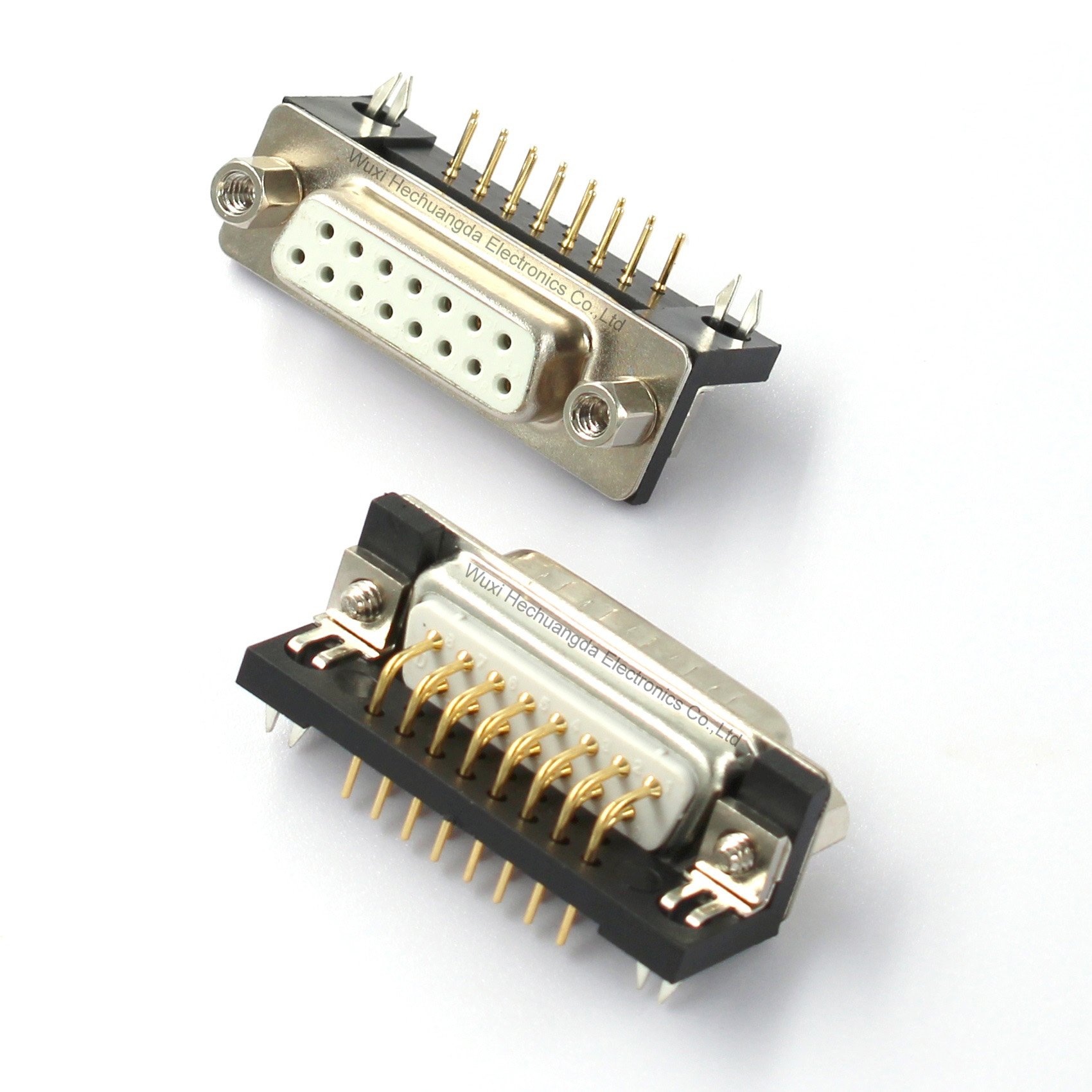 Black DR15 90-degree Curved Needle Male female Connector Serial Port RS232 Connector 15Pin dr15 connector