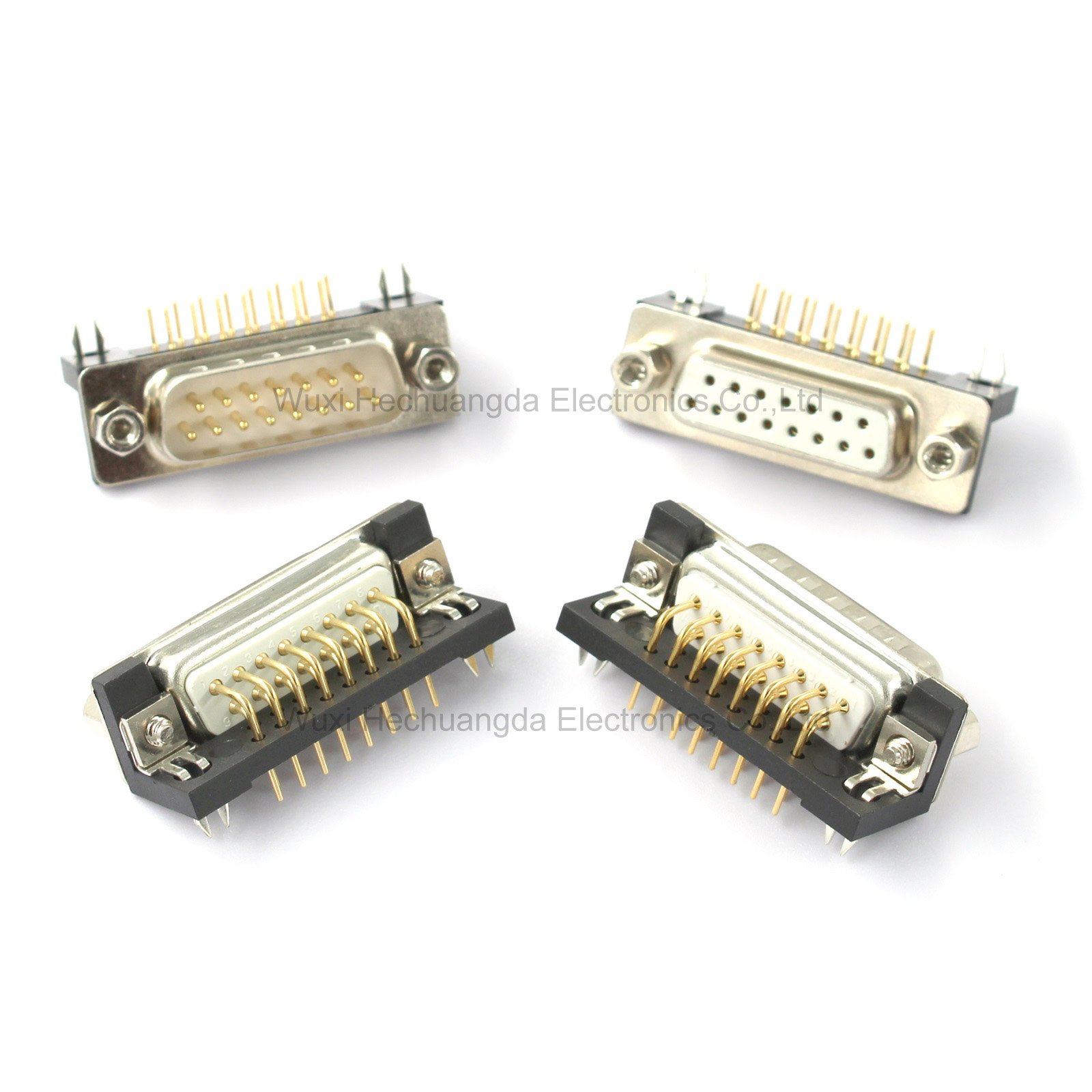 Black DR15 90-degree Curved Needle Male female Connector Serial Port RS232 Connector 15Pin dr15 connector