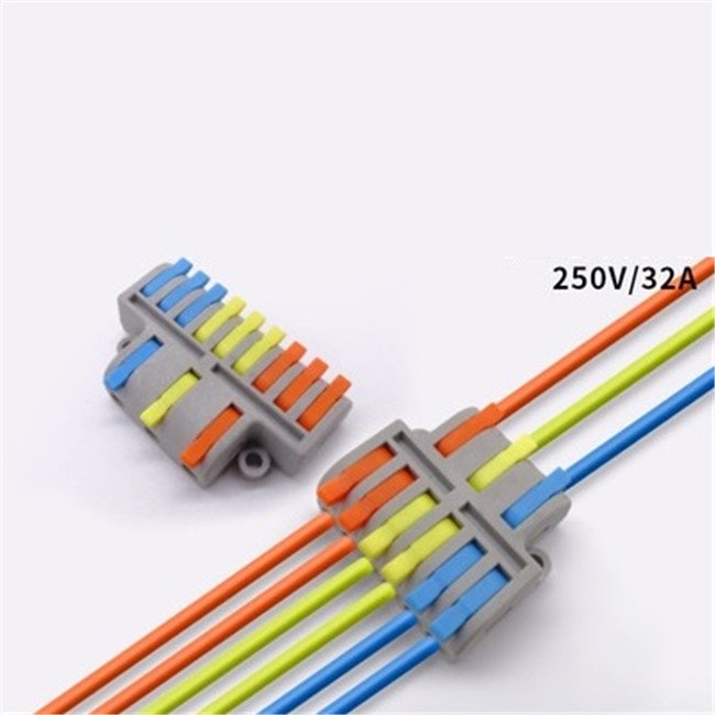 Universal Fast Quick Connect Push-in Wire Connector 32A SPL63 SPL93 6P/9P Pin Terminals with Nylon Housing