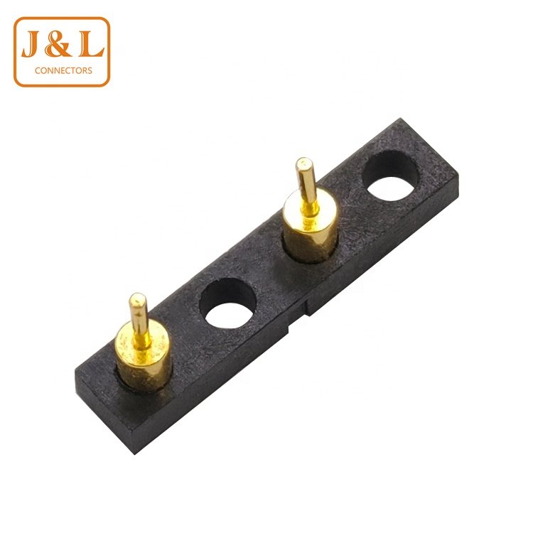 Pogo 2 Pin Gold Plated Brass Magnetic Thread Spring Battery Female SMT Male Connector