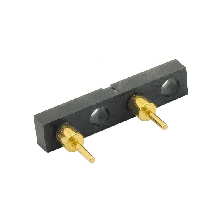 Pogo 2 Pin Gold Plated Brass Magnetic Thread Spring Battery Female SMT Male Connector