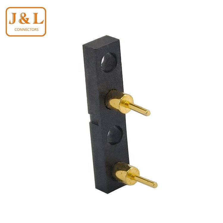 Pogo 2 Pin Gold Plated Brass Magnetic Thread Spring Battery Female SMT Male Connector
