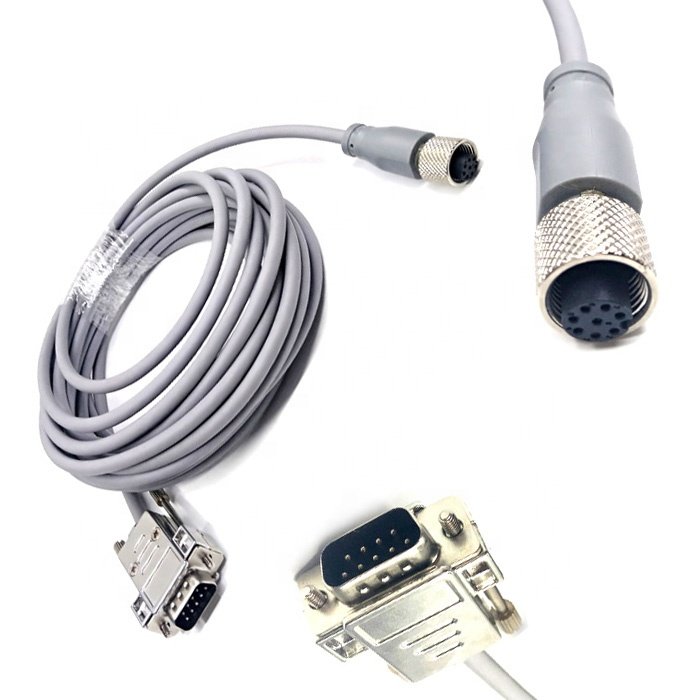 RS232 DB9 Female Connector to IP67 over-molded type M12 8-pin waterproof cable assembled cable