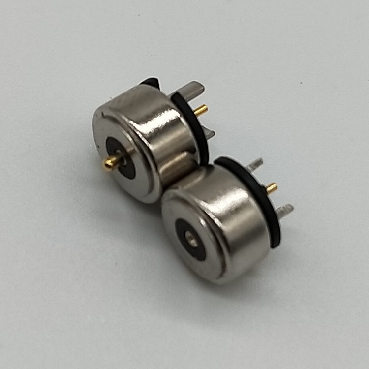 8mm Round 2 pin pogo pin female and male electrical magnetic connector