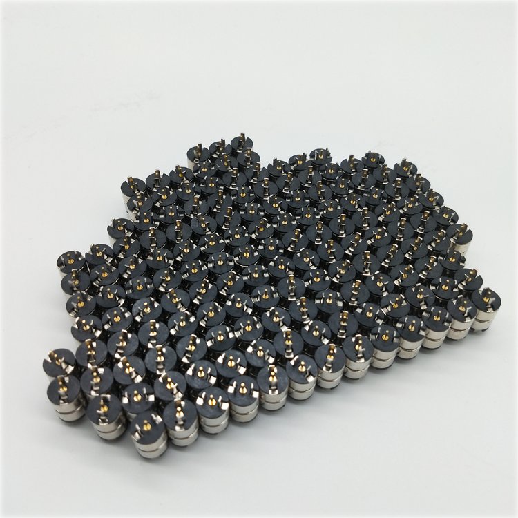 8mm Round 2 pin pogo pin female and male electrical magnetic connector