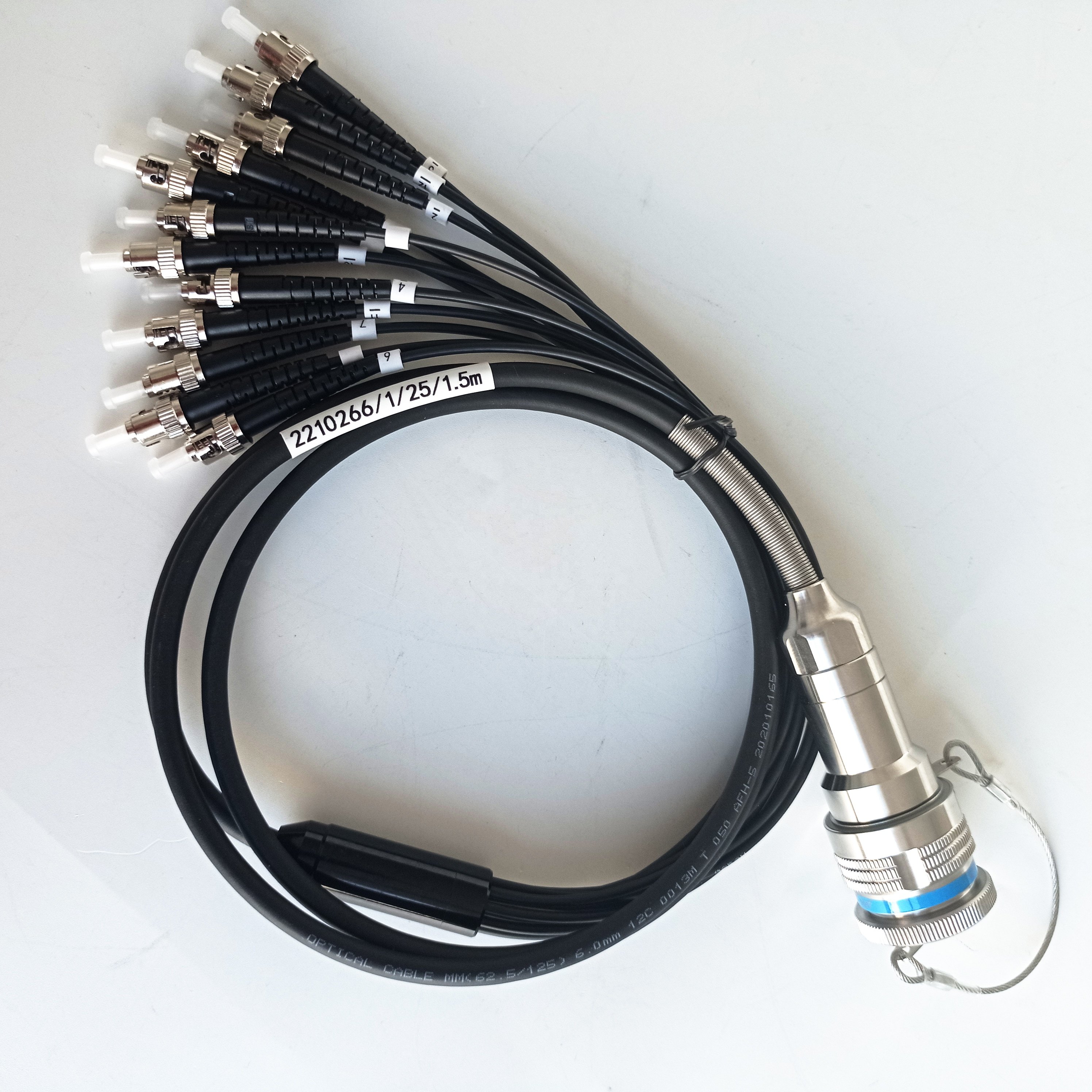 D38999/26KD12B1N GJB599 /20KD12A1N Series IP67 waterproof connectors fiber optic cable Assembly