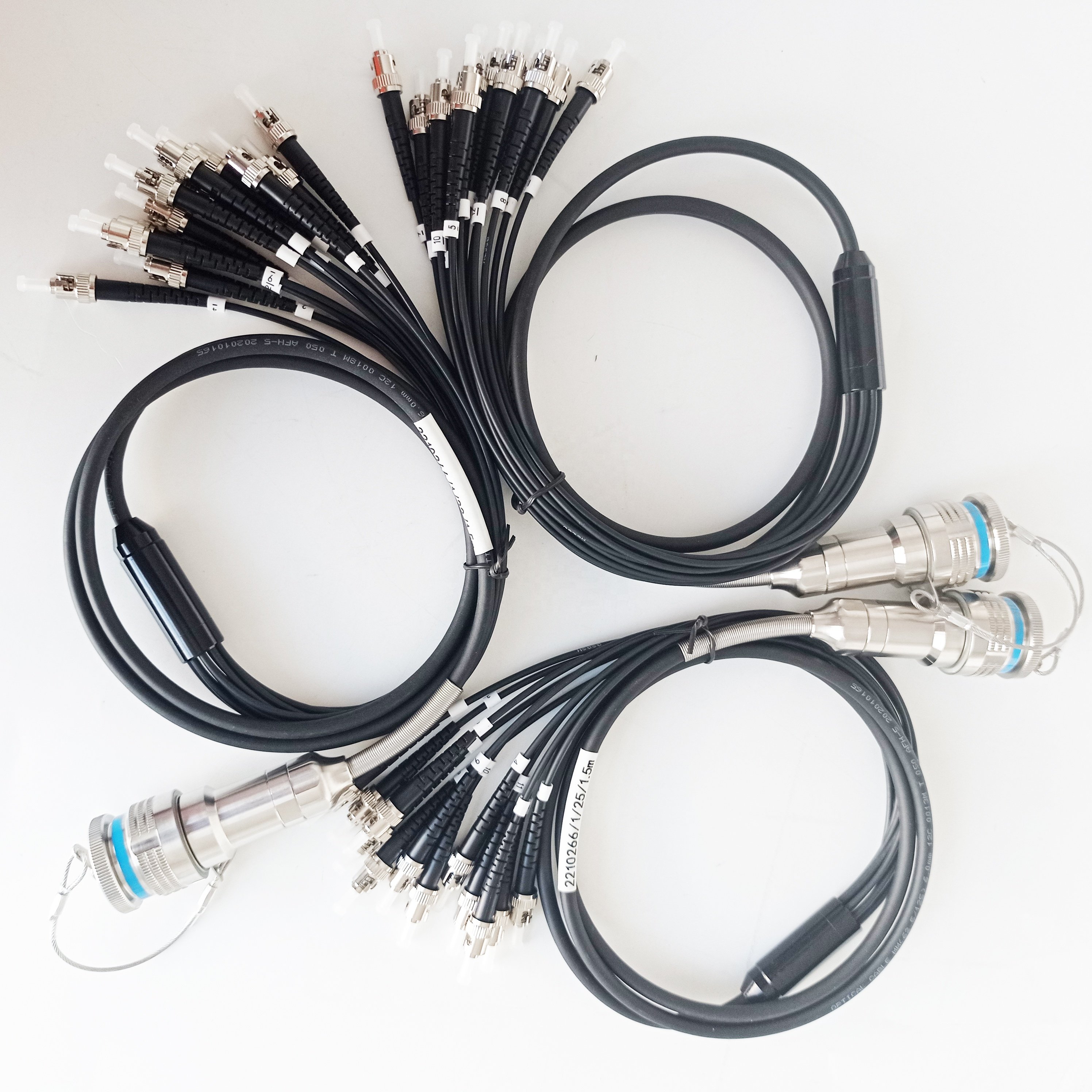 D38999/26KD12B1N GJB599 /20KD12A1N Series IP67 waterproof connectors fiber optic cable Assembly