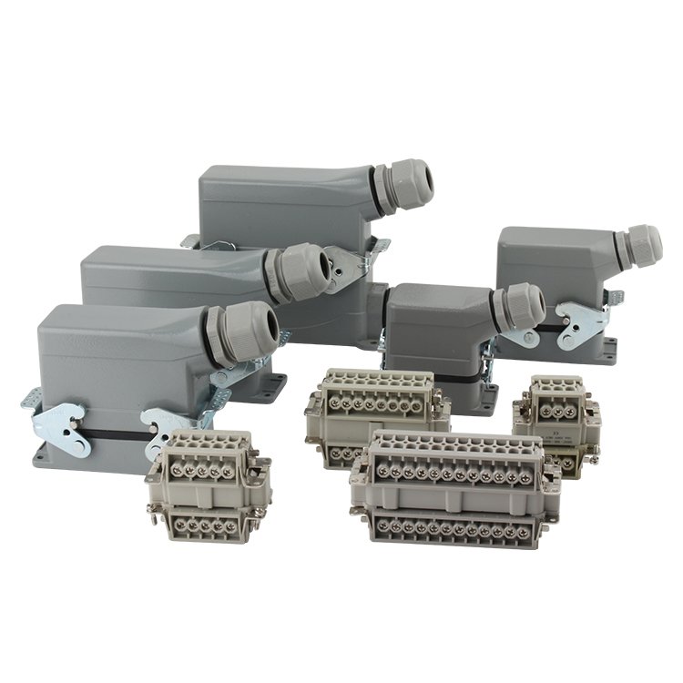 HE Series Heavy Duty Connector 6 10 16 24 32 48 pins Industrial Electric Waterproof Connector
