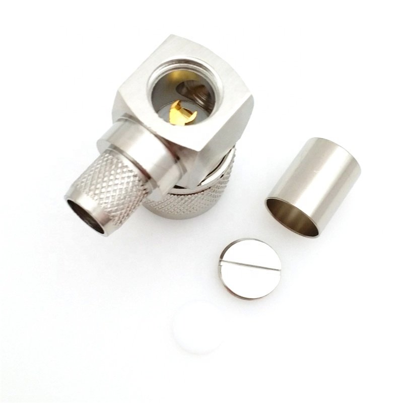 N male Right angle connector crimp RG213 cable