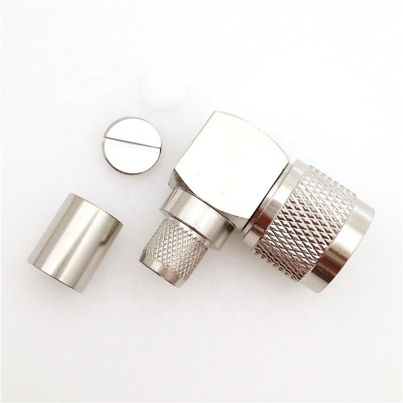 N male Right angle connector crimp RG213 cable