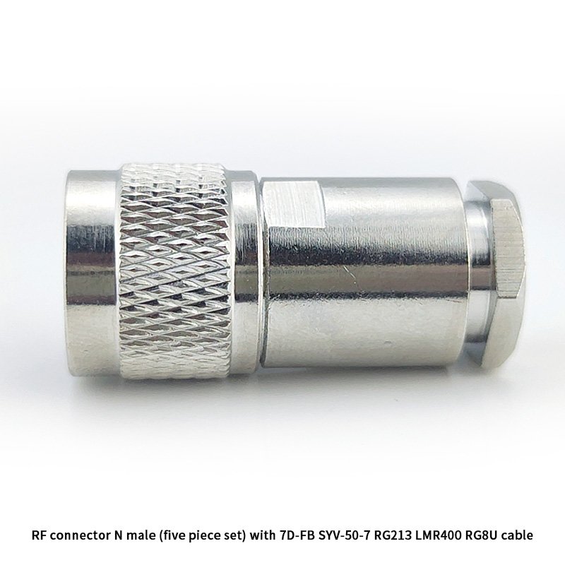 High Quality50 ohm Rf Adapter Connector N male clamp assembled five piece set for 7D-FB
