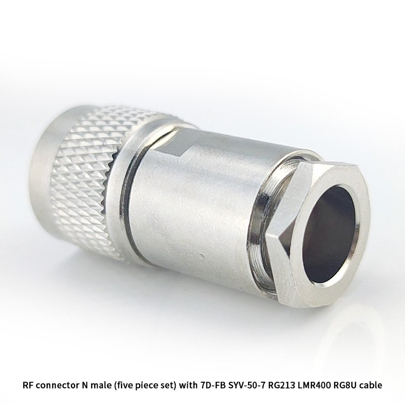 High Quality50 ohm Rf Adapter Connector N male clamp assembled five piece set for 7D-FB