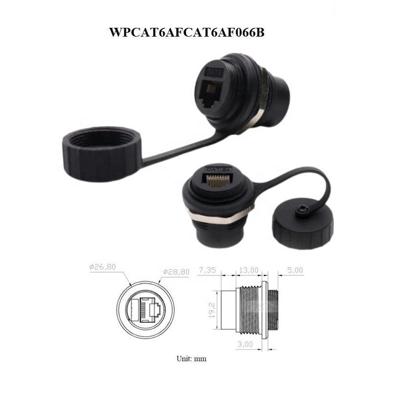 circular waterproof d type panel chassis screw wall mount usb3.0 rj45 cat6 cat6a usb c type c hdmi connector module zinc alloy