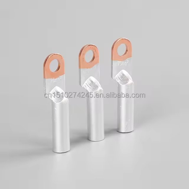 Copper to Aluminum Connecting Terminal Electrical Power Metallic Tubular Crimping Bimetallic Al-Cu Cable Lugs Ends