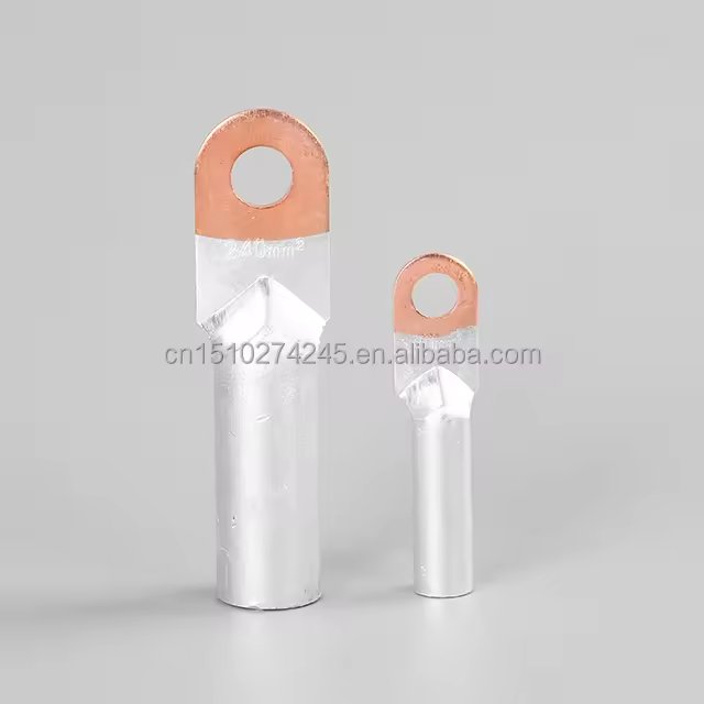Copper to Aluminum Connecting Terminal Electrical Power Metallic Tubular Crimping Bimetallic Al-Cu Cable Lugs Ends