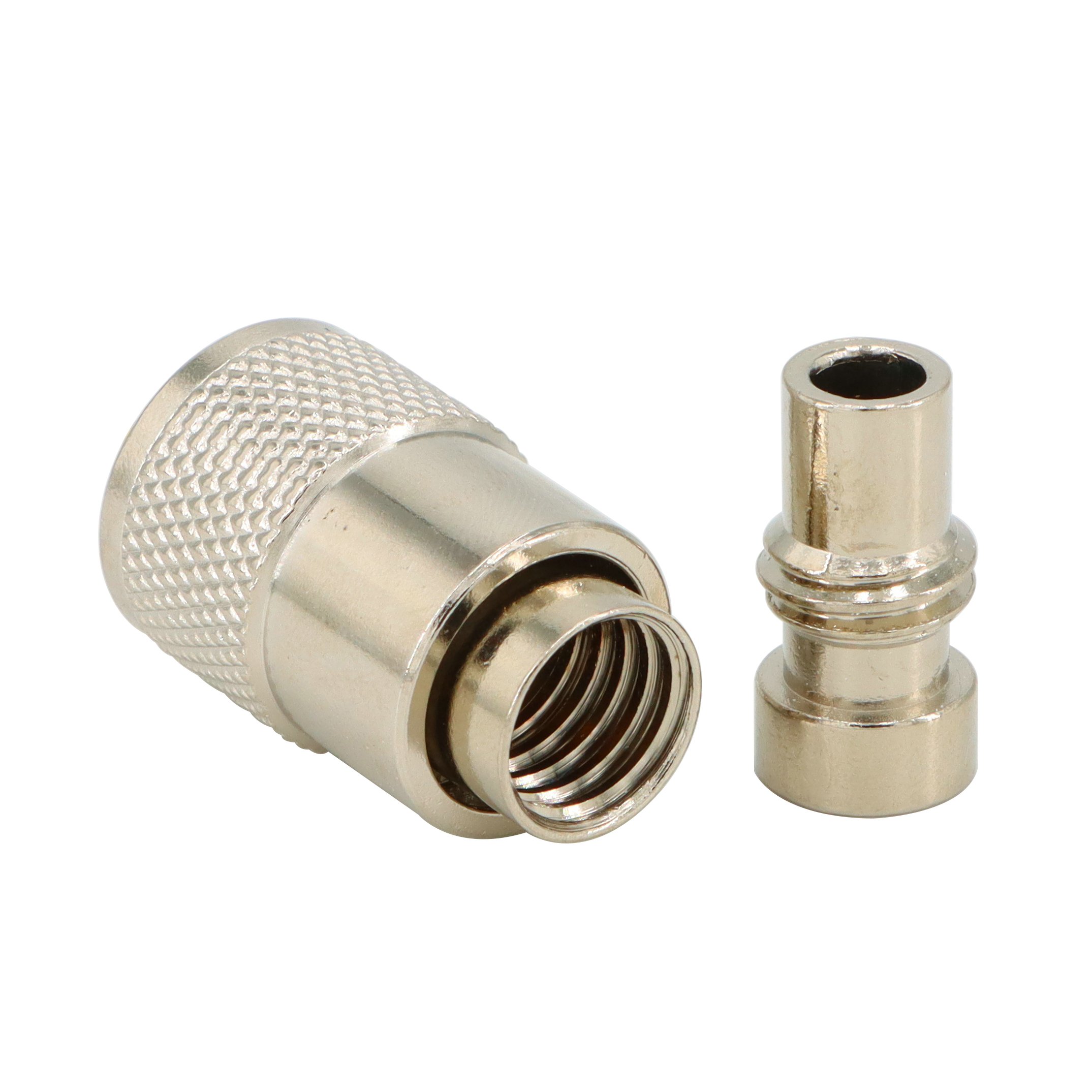 Factory Price 50Ohm Silver PL259 Coax Connector 2 Pack UHF Male Plug Solder Adapters with Reducers for RG58 LMR400 Coaxial Cable