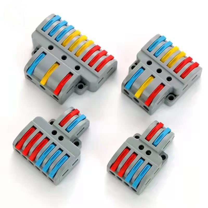 Colorful Multi-function Quick Wire connectors ZL-PCT-3-9 push-in Wire Connectors 3 In 9 Out Wire Connectors terminal