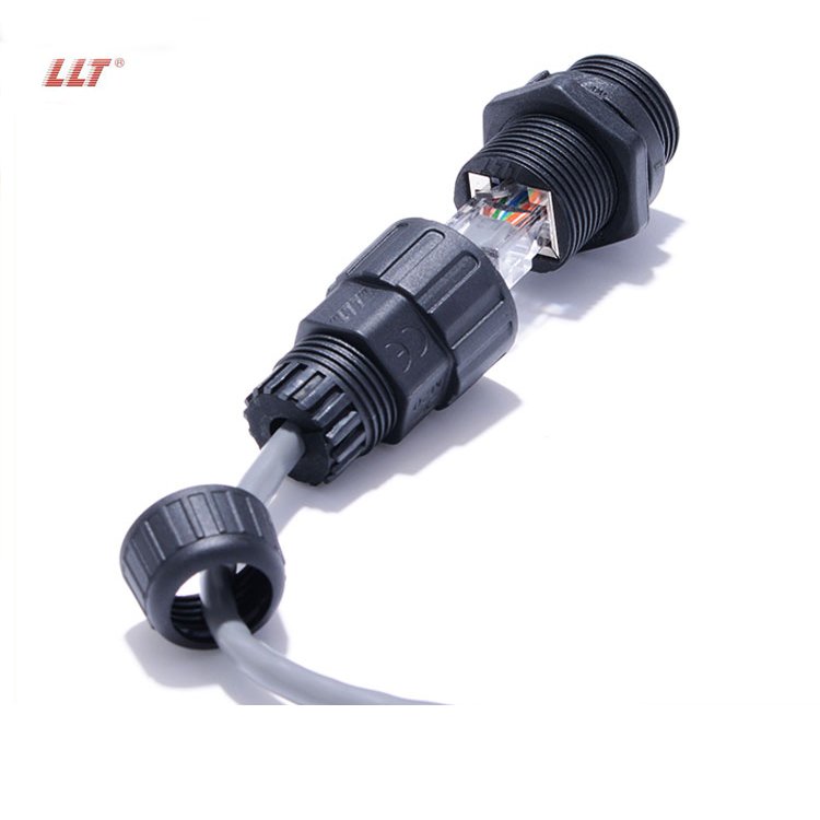 LLT M19 8P8C Waterproof CAT6 RJ45 Female to Female LAN Ethernet Network/Extension Coupler/Waterproof RJ45 Connector